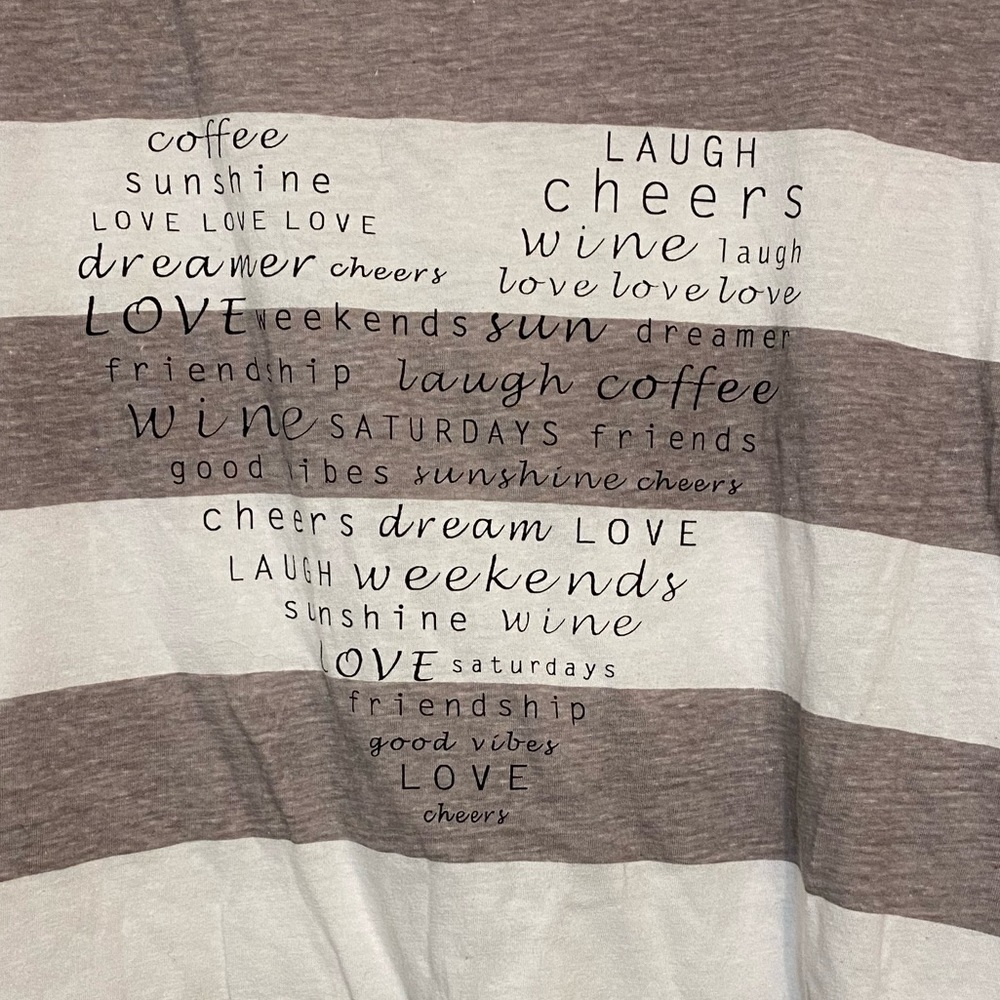 Loft, heart graphic t-shirt, Gray/white, medium - Picture 3 of 7